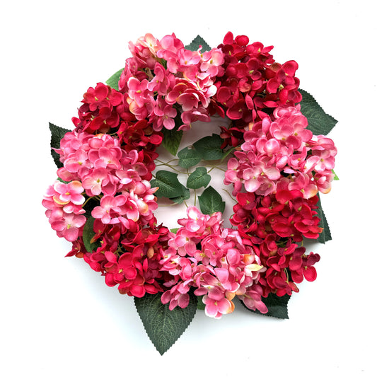 Türkranz Frühling Sommer: rot, rosa Hortensien