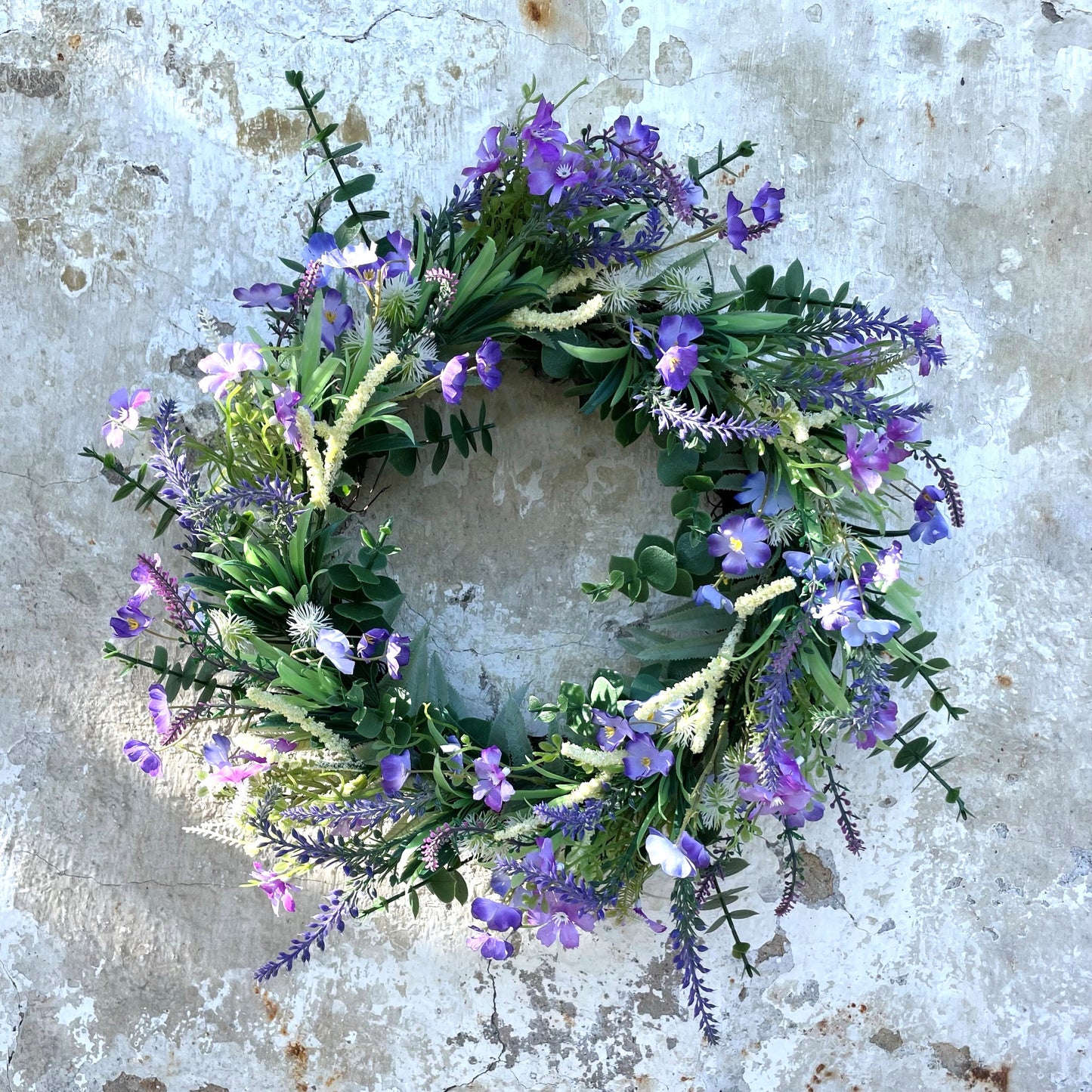 Türkranz Frühling Sommer Lavendel, Kornblumen, lila