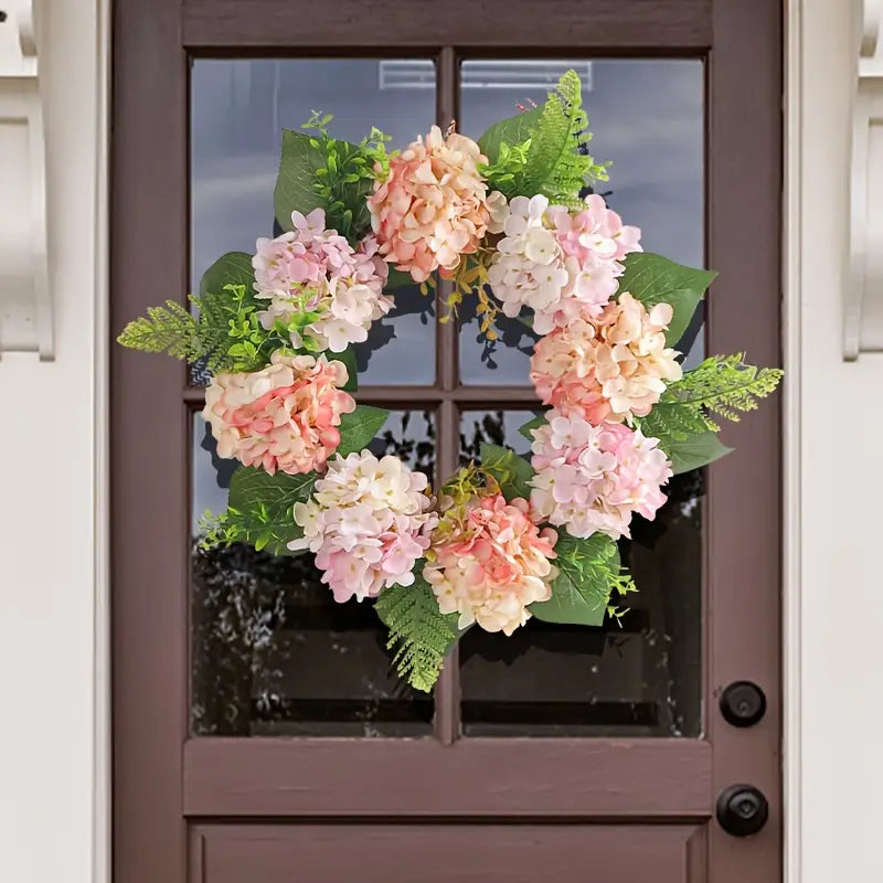 Türkranz Frühling Sommer rosa Hortensien